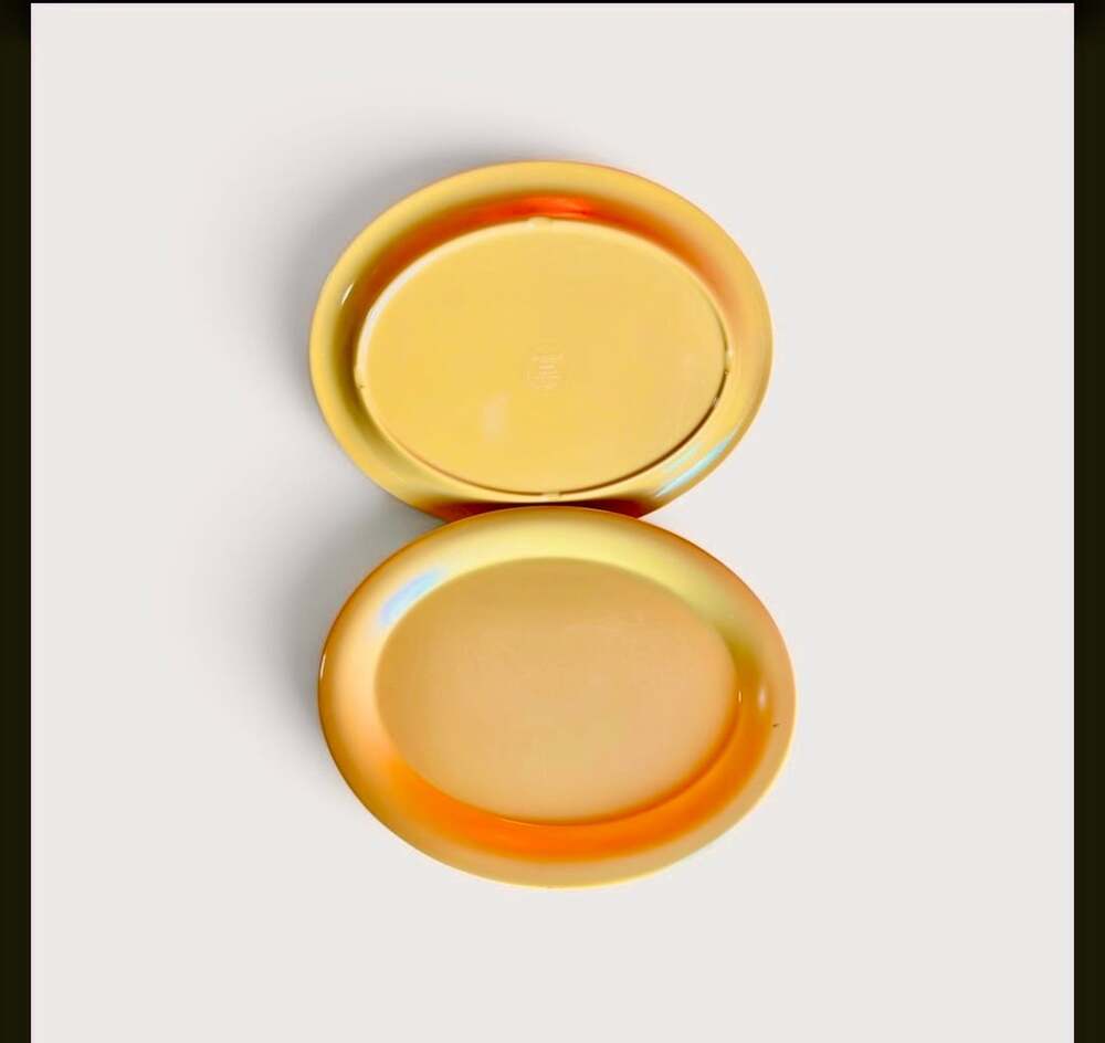 Vintage MCM Carlisle Durus 13-1/2 Inch Platter Yellow Melamine Restaurantware